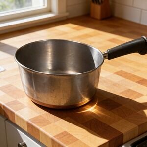 Revere Ware 2 Qt Copper Clad Bottom Stainless Steel Saucepan Clinton Ill USA